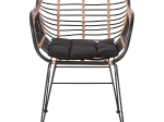 ΠΟΛΥΘΡΟΝΑ ALLEGRA HM5663.11 ΜΕΤΑΛ.ΣΚΕΛΕΤΟΣ-P.E.RATTAN ΜΠΕΖ-ΜΑΥΡΟ 58x59x81Υεκ