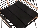 ΠΟΛΥΘΡΟΝΑ ALLEGRA HM5663.11 ΜΕΤΑΛ.ΣΚΕΛΕΤΟΣ-P.E.RATTAN ΜΠΕΖ-ΜΑΥΡΟ 58x59x81Υεκ