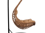ΚΡΕΜΑΣΤΗ ΦΩΛΙΑ LUCIA HM5676.01 ΜΕ WICKER&ΜΑΞΙΛΑΡΙΑ ΜΠΕΖ-ΜΑΥΡΟ ΜΕΤΑΛΛΟ Φ95Χ195Υεκ.