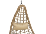 ΚΡΕΜΑΣΤΗ ΦΩΛΙΑ LUCIA HM5676.01 ΜΕ WICKER&ΜΑΞΙΛΑΡΙΑ ΜΠΕΖ-ΜΑΥΡΟ ΜΕΤΑΛΛΟ Φ95Χ195Υεκ.