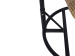 ΚΡΕΜΑΣΤΗ ΦΩΛΙΑ LUCIA HM5676.01 ΜΕ WICKER&ΜΑΞΙΛΑΡΙΑ ΜΠΕΖ-ΜΑΥΡΟ ΜΕΤΑΛΛΟ Φ95Χ195Υεκ.