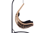 ΚΡΕΜΑΣΤΗ ΦΩΛΙΑ LUCIA HM5676.04 ΜΠΕΖ WICKER & ΜΑΥΡΟ ΜΕΤΑΛΛΟ Φ95Χ195Υεκ.