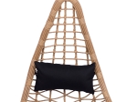 ΚΡΕΜΑΣΤΗ ΦΩΛΙΑ LUCIA HM5676.04 ΜΠΕΖ WICKER & ΜΑΥΡΟ ΜΕΤΑΛΛΟ Φ95Χ195Υεκ.