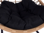 ΚΡΕΜΑΣΤΗ ΦΩΛΙΑ LUCIA HM5676.04 ΜΠΕΖ WICKER & ΜΑΥΡΟ ΜΕΤΑΛΛΟ Φ95Χ195Υεκ.