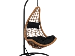 ΚΡΕΜΑΣΤΗ ΦΩΛΙΑ LUCIA HM5676.04 ΜΠΕΖ WICKER & ΜΑΥΡΟ ΜΕΤΑΛΛΟ Φ95Χ195Υεκ.