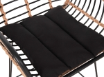 ΣΚΑΜΠΟ ΜΠΑΡ ALLEGRA HM5690.11 ΜΕΤΑΛΛΟ&ΜΑΞΙΛΑΡΙ ΜΑΥΡΟ-WICKER ΜΠΕΖ 55x54x108Υεκ.