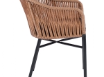 ΠΟΛΥΘΡΟΝΑ ΑΛΟΥΜΙΝΙΟΥ RAFAEL HM5698.01 ΑΝΘΡΑΚΙ ΜΕ ΜΠΕΖ WICKER 57x58x77Υ εκ.