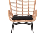 ΠΟΛΥΘΡΟΝΑ ΣΤΥΛ ΜΠΕΡΖΕΡΑΣ ALLEGRA HM5704.11 P.E.RATTAN ΜΠΕΖ-ΜΑΥΡΟ ΜΕΤΑΛΛΟ 66x59x90Υεκ.