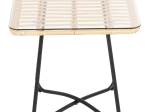 ΤΡΑΠΕΖΑΚΙ GERRY HM5717.11 ΜΕ WICKER ΜΠΕΖ-ΜΑΥΡΟ ΜΕΤΑΛ.ΣΚΕΛΕΤΟ 50x50x47,5Υεκ.