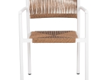 ΠΟΛΥΘΡΟΝΑ ΑΛΟΥΜΙΝΙΟΥ STER HM5786.11 ΛΕΥΚΗ-ΣΥΝΘ.RATTAN ΜΠΕΖ 55,5x53x78Υεκ.
