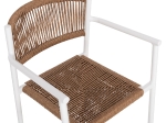 ΠΟΛΥΘΡΟΝΑ ΑΛΟΥΜΙΝΙΟΥ STER HM5786.11 ΛΕΥΚΗ-ΣΥΝΘ.RATTAN ΜΠΕΖ 55,5x53x78Υεκ.