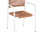 ΠΟΛΥΘΡΟΝΑ ΑΛΟΥΜΙΝΙΟΥ STER HM5786.11 ΛΕΥΚΗ-ΣΥΝΘ.RATTAN ΜΠΕΖ 55,5x53x78Υεκ.