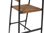 ΣΚΑΜΠΟ BAR ΑΛΟΥΜΙΝΙΟΥ GREGG HM5788.12 ΑΝΘΡΑΚΙ-ΜΠΕΖ ΤΗΣ ΑΜΜΟΥ ΣΥΝΘ.RATTAN 54x57x106Υεκ