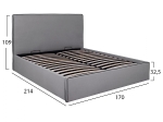 ΚΡΕΒΑΤΙ ALLIE HM584.01 160x200 εκ. ΜΕ ΑΠΟΘΗΚΕΥΤΙΚΟ ΧΩΡΟ ΓΚΡΙ ΥΦΑΣΜΑ