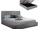 ΚΡΕΒΑΤΙ ALLIE HM584.01 160x200 εκ. ΜΕ ΑΠΟΘΗΚΕΥΤΙΚΟ ΧΩΡΟ ΓΚΡΙ ΥΦΑΣΜΑ