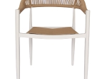 ΠΟΛΥΘΡΟΝΑ ΑΛΟΥΜΙΝΙΟΥ GRET HM5854.01 ΛΕΥΚΗ PE RATTAN ΜΠΕΖ 56x55,5x78Υεκ.