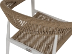 ΠΟΛΥΘΡΟΝΑ ΑΛΟΥΜΙΝΙΟΥ GRET HM5854.01 ΛΕΥΚΗ PE RATTAN ΜΠΕΖ 56x55,5x78Υεκ.