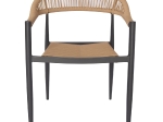 ΠΟΛΥΘΡΟΝΑ ΑΛΟΥΜΙΝΙΟΥ GRET HM5854.02 ΑΝΘΡΑΚΙ PΕ RATTAN ΜΠΕΖ 56x55,5x78Υ εκ.
