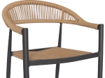 ΠΟΛΥΘΡΟΝΑ ΑΛΟΥΜΙΝΙΟΥ GRET HM5854.02 ΑΝΘΡΑΚΙ PΕ RATTAN ΜΠΕΖ 56x55,5x78Υ εκ.