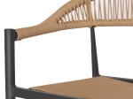 ΠΟΛΥΘΡΟΝΑ ΑΛΟΥΜΙΝΙΟΥ GRET HM5854.02 ΑΝΘΡΑΚΙ PΕ RATTAN ΜΠΕΖ 56x55,5x78Υ εκ.