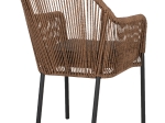 ΠΟΛΥΘΡΟΝΑ ΑΛΟΥΜΙΝΙΟΥ ΓΚΡΙ ΜΕ ΣΧΟΙΝΙ WICKER PE 56x66x79Yεκ. HM5855.03