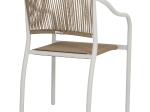 ΠΟΛΥΘΡΟΝΑ ΑΛΟΥΜΙΝΙΟΥ ΛΕΥΚΟ ΜΕ PE RATTAN WICKER HM5856.01 57x63x80Yεκ.
