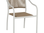 ΠΟΛΥΘΡΟΝΑ ΑΛΟΥΜΙΝΙΟΥ ΛΕΥΚΟ ΜΕ PE RATTAN WICKER HM5856.01 57x63x80Yεκ.