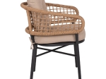 ΠΟΛΥΘΡΟΝΑ ΑΛΟΥΜΙΝΙΟΥ DARK GREY ΕΠΑΓΓΕΛΜ. RATTAN ΜΑΞΙΛΑΡΙ ΜΠΕΖ HM5863.01 60x56x84 εκ.