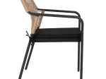 ΠΟΛΥΘΡΟΝΑ ΑΛΟΥΜΙΝΙΟΥ TROTTER HM5865.11 ΣΚΟΥΡΟΣ ΓΚΡΙ ΣΚΕΛΕΤΟΣ ΜΕ WICKER ΜΠΕΖ & ΜΑΥΡΟ ΜΑΞΙΛΑΡΙ
