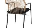 ΠΟΛΥΘΡΟΝΑ ΑΛΟΥΜΙΝΙΟΥ TROTTER HM5865.11 ΣΚΟΥΡΟΣ ΓΚΡΙ ΣΚΕΛΕΤΟΣ ΜΕ WICKER ΜΠΕΖ & ΜΑΥΡΟ ΜΑΞΙΛΑΡΙ