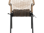 ΠΟΛΥΘΡΟΝΑ ΑΛΟΥΜΙΝΙΟΥ TROTTER HM5865.11 ΣΚΟΥΡΟΣ ΓΚΡΙ ΣΚΕΛΕΤΟΣ ΜΕ WICKER ΜΠΕΖ & ΜΑΥΡΟ ΜΑΞΙΛΑΡΙ