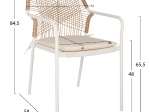 ΠΟΛΥΘΡΟΝΑ ΑΛΟΥΜΙΝΙΟΥ TROTTER HM5865.12 ΛΕΥΚΟΣ ΣΚΕΛΕΤΟΣ ΜΕ WICKER ΜΠΕΖ & ΕΚΡΟΥ ΜΑΞΙΛΑΡΙ