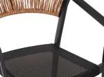 ΣΚΑΜΠΟ ΑΛΟΥΜΙΝΙΟΥ HM5892.15 ΜΕΣΑΙΟΥ ΥΨΟΥΣ RATTAN & TEXTLINE ΜΑΥΡΟ ΜΠΕΖ 55x56,5x99Υ