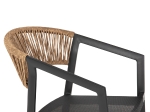 ΣΚΑΜΠΟ ΑΛΟΥΜΙΝΙΟΥ HM5892.15 ΜΕΣΑΙΟΥ ΥΨΟΥΣ RATTAN & TEXTLINE ΜΑΥΡΟ ΜΠΕΖ 55x56,5x99Υ