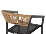 ΣΚΑΜΠΟ ΑΛΟΥΜΙΝΙΟΥ HM5892.15 ΜΕΣΑΙΟΥ ΥΨΟΥΣ RATTAN & TEXTLINE ΜΑΥΡΟ ΜΠΕΖ 55x56,5x99Υ