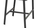 ΣΚΑΜΠΟ ΑΛΟΥΜΙΝΙΟΥ HM5892.15 ΜΕΣΑΙΟΥ ΥΨΟΥΣ RATTAN & TEXTLINE ΜΑΥΡΟ ΜΠΕΖ 55x56,5x99Υ