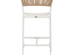 ΣΚΑΜΠΟ ΑΛΟΥΜΙΝΙΟΥ ΛΕΥΚΟ ΜΕ ΜΠΡΑΤΣΑ RATTAN & TEXTLINE 56x58x105Yεκ. HM5892.22