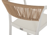 ΣΚΑΜΠΟ ΑΛΟΥΜΙΝΙΟΥ ΛΕΥΚΟ ΜΕ ΜΠΡΑΤΣΑ RATTAN & TEXTLINE 56x58x105Yεκ. HM5892.22