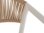 ΣΚΑΜΠΟ ΑΛΟΥΜΙΝΙΟΥ ΛΕΥΚΟ ΜΕ ΜΠΡΑΤΣΑ RATTAN & TEXTLINE 56x58x105Yεκ. HM5892.22