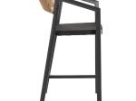 ΣΚΑΜΠΟ ΑΛΟΥΜΙΝΙΟΥ ΜΑΥΡΟ ΜΕ ΜΠΡΑΤΣΑ RATTAN & TEXTLINE 56x58x105Yεκ.HM5892.25