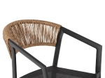 ΣΚΑΜΠΟ ΑΛΟΥΜΙΝΙΟΥ ΜΑΥΡΟ ΜΕ ΜΠΡΑΤΣΑ RATTAN & TEXTLINE 56x58x105Yεκ.HM5892.25