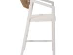ΣΚΑΜΠΟ ΑΛΟΥΜΙΝΙΟΥ ΛΕΥΚΟ HM5892.32 ΜΕΣ. ΥΨΟΥΣ-ΜE RATTAN & TΕΧΤLINE 57x57x99,5Yεκ.