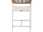 ΣΚΑΜΠΟ ΑΛΟΥΜΙΝΙΟΥ ΛΕΥΚΟ HM5892.32 ΜΕΣ. ΥΨΟΥΣ-ΜE RATTAN & TΕΧΤLINE 57x57x99,5Yεκ.
