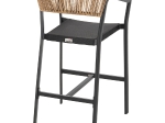 ΣΚΑΜΠΟ ΑΛΟΥΜΙΝΙΟΥ ΜΑΥΡΟ HM5892.35 ΜΕΣ. ΥΨΟΥΣ-ΜE RATTAN & TΕΧΤLINE 57x57x99,5Yεκ.