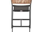 ΣΚΑΜΠΟ ΑΛΟΥΜΙΝΙΟΥ ΜΑΥΡΟ HM5892.35 ΜΕΣ. ΥΨΟΥΣ-ΜE RATTAN & TΕΧΤLINE 57x57x99,5Yεκ.