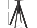 ΒΑΣΗ ΤΡΑΠΕΖΙΟΥ ΜΑΥΡΗ ΜΕΤΑΛΛΙΚΗ ΗΜ5918 37,5x37,5x73Y εκ.