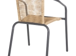 ΠΟΛΥΘΡΟΝΑ SWIFTER HM5969.02 ΜΕΤΑΛΛΟ ΓΚΡΙ-ΣΥΝΘ. RATTAN ΣΕ ΦΥΣΙΚΟ 54x61x75Υεκ.
