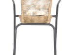 ΠΟΛΥΘΡΟΝΑ SWIFTER HM5969.02 ΜΕΤΑΛΛΟ ΓΚΡΙ-ΣΥΝΘ. RATTAN ΣΕ ΦΥΣΙΚΟ 54x61x75Υεκ.