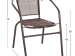 ΠΟΛΥΘΡΟΝΑ ΕΞ.ΧΩΡΟΥ LEDAN HM5977.02 ΜΕΤΑΛΛO & TEXTILENE ΚΑΦΕ 55x58x72Υεκ.