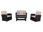 ΣΑΛΟΝΙ ΕΞ.ΧΩΡΟΥ 4ΤΜΧ THORE HM5978 ΣΥΝΘ. RATTAN ΜΑΥΡΟ-ΜΠΕΖ ΜΑΞΙΛΑΡΙΑ